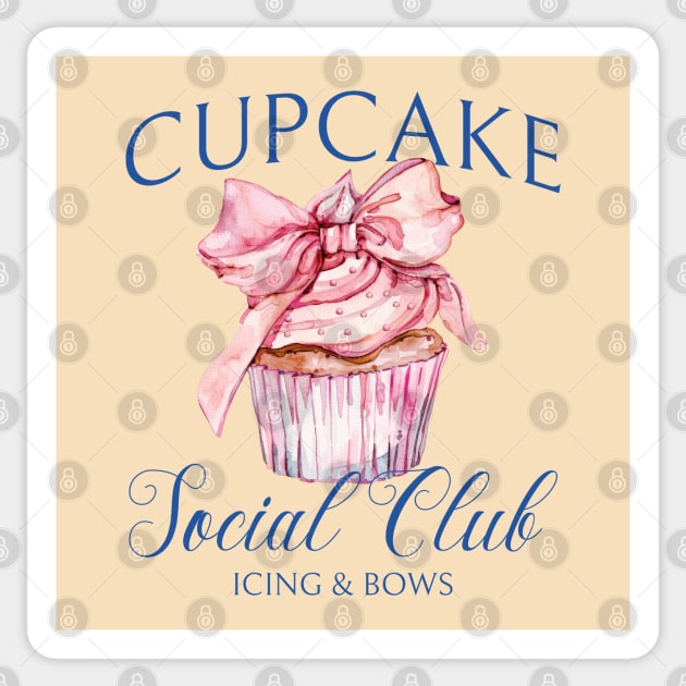 Cupcake Social Club Friends Cupcakes Coquette Cupcake Sticker by Yesteeyear